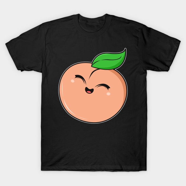 Cute Peach T-Shirt by Imutobi